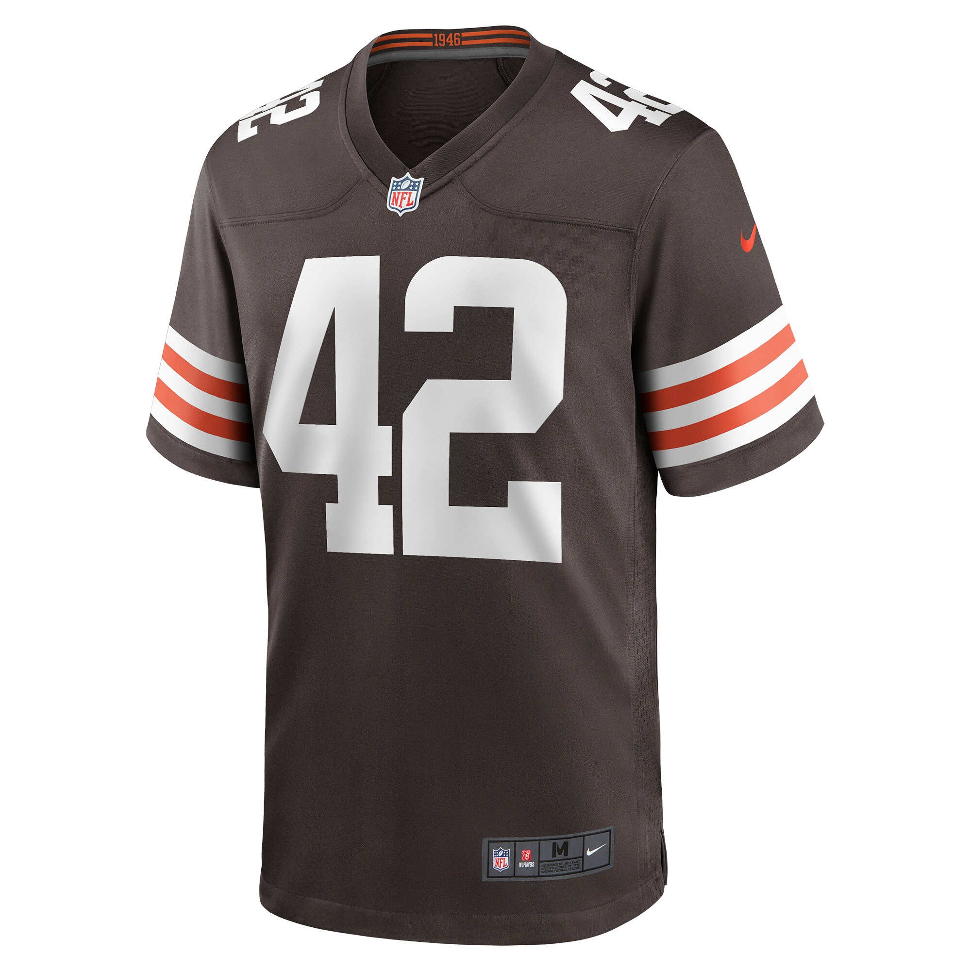 Men's Cleveland Browns Tony Fields II Nike Brown Game Jersey
