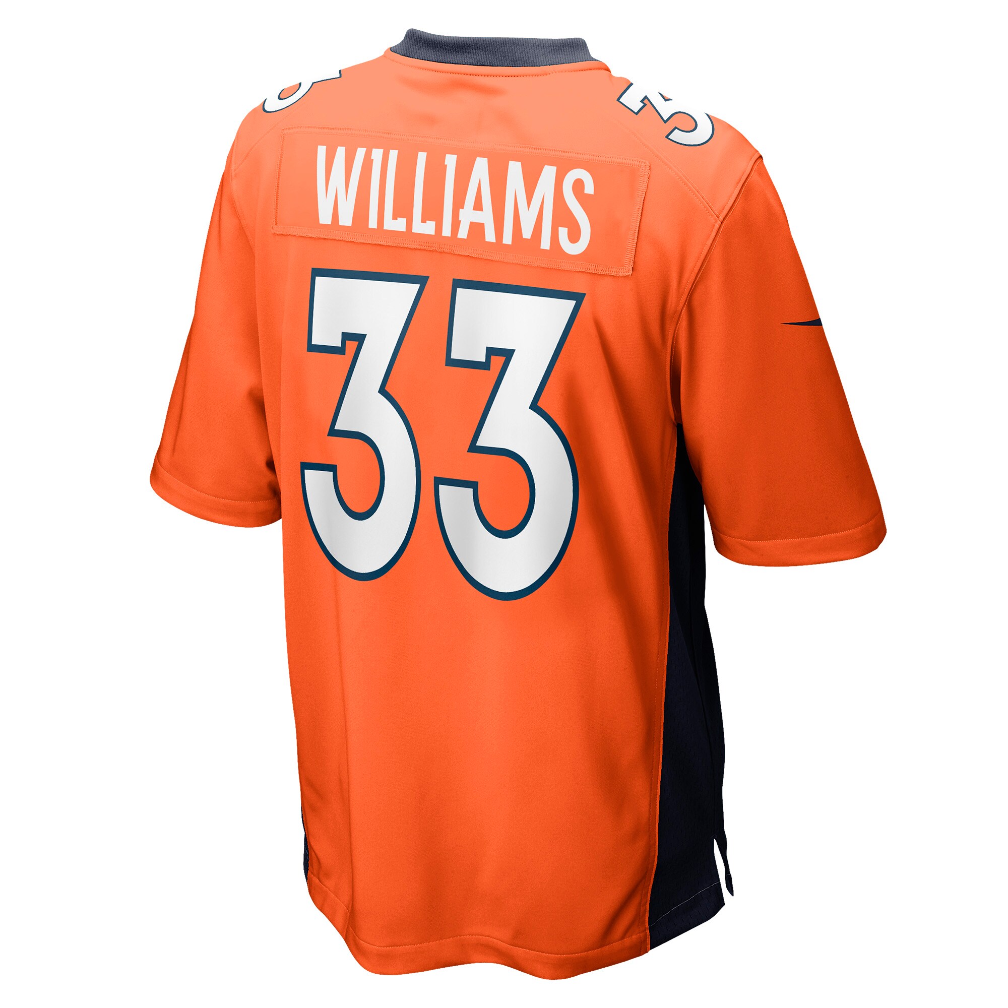 Men's Denver Broncos Javonte Williams Nike Orange Game Jersey