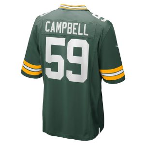 Men's Green Bay Packers De'Vondre Campbell Nike Green Game Jersey