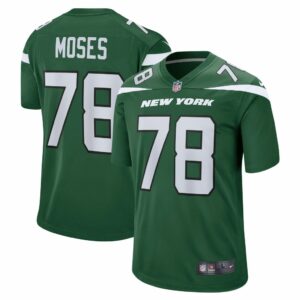 Men's New York Jets Morgan Moses Nike Gotham Green Game Jersey
