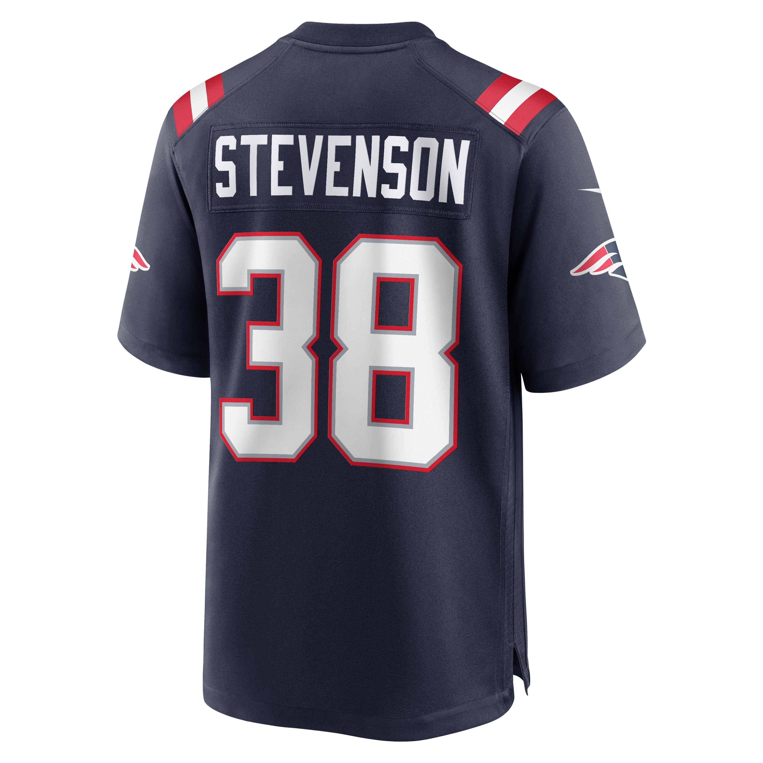 Men's New England Patriots Rhamondre Stevenson Nike Navy Game Jersey