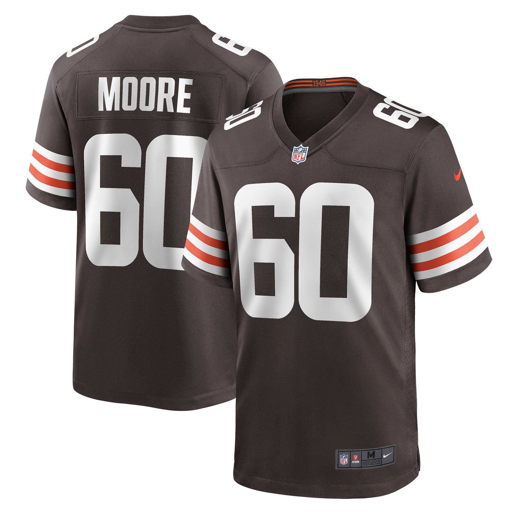 Men's Cleveland Browns David Moore Nike Brown Game Jersey