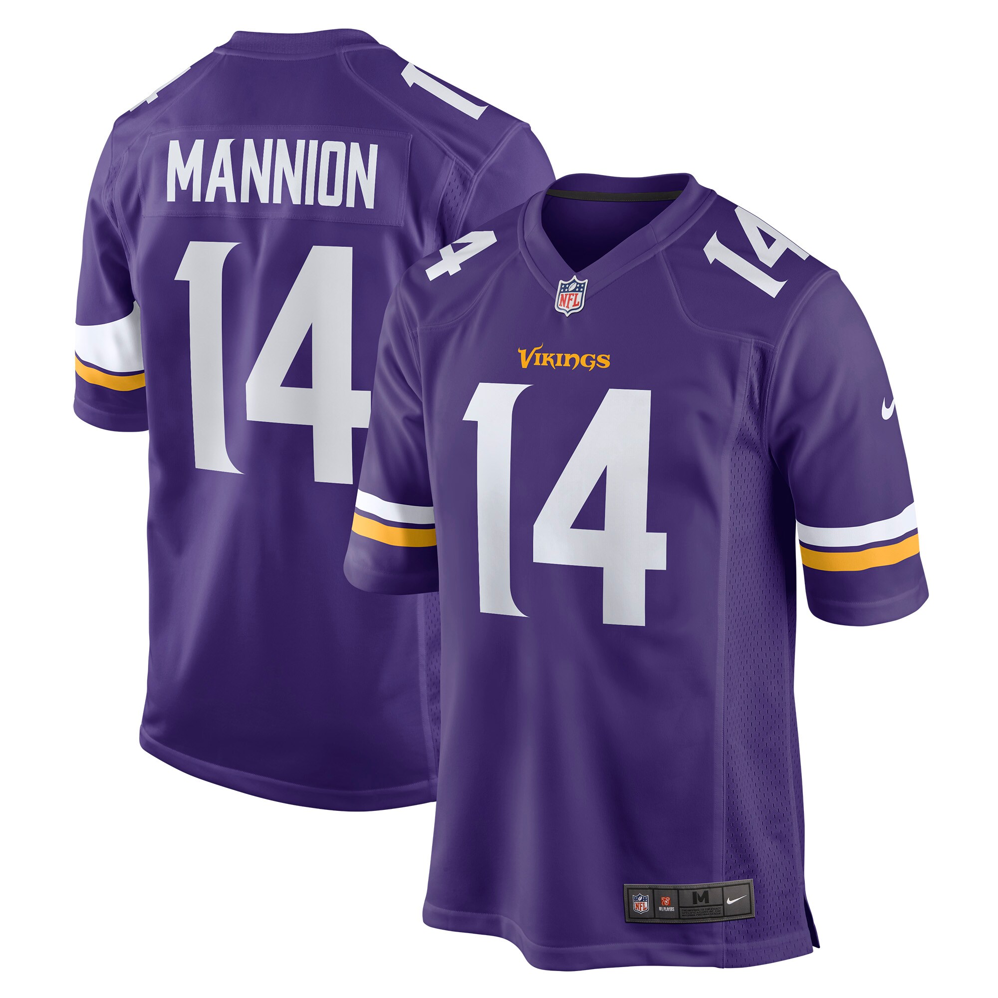 Men's Minnesota Vikings Sean Mannion Nike Purple Player Game Jersey