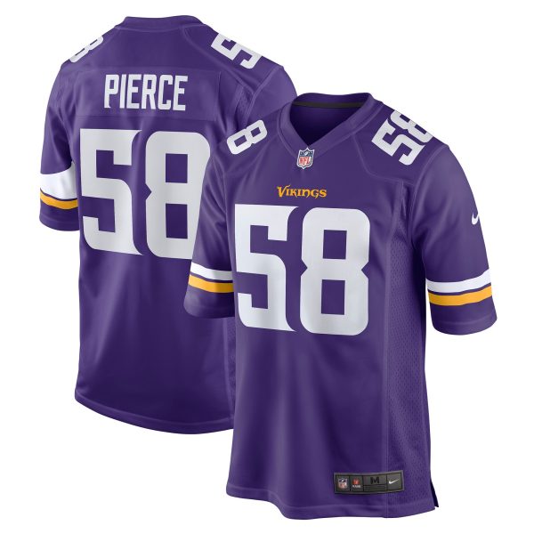 Men's Minnesota Vikings Michael Pierce Nike Purple Player Game Jersey