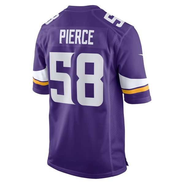 Men's Minnesota Vikings Michael Pierce Nike Purple Player Game Jersey