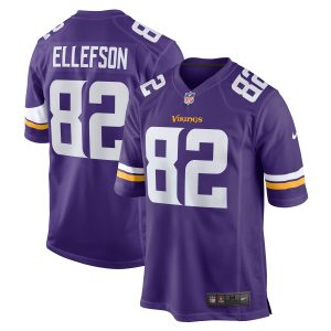 Men's Minnesota Vikings Ben Ellefson Nike Purple Game Jersey