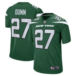 Men's New York Jets Isaiah Dunn Nike Gotham Green Team Game Jersey