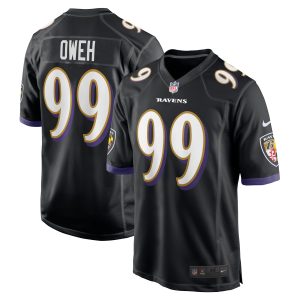Men's Baltimore Ravens Odafe Oweh Nike Black Game Jersey