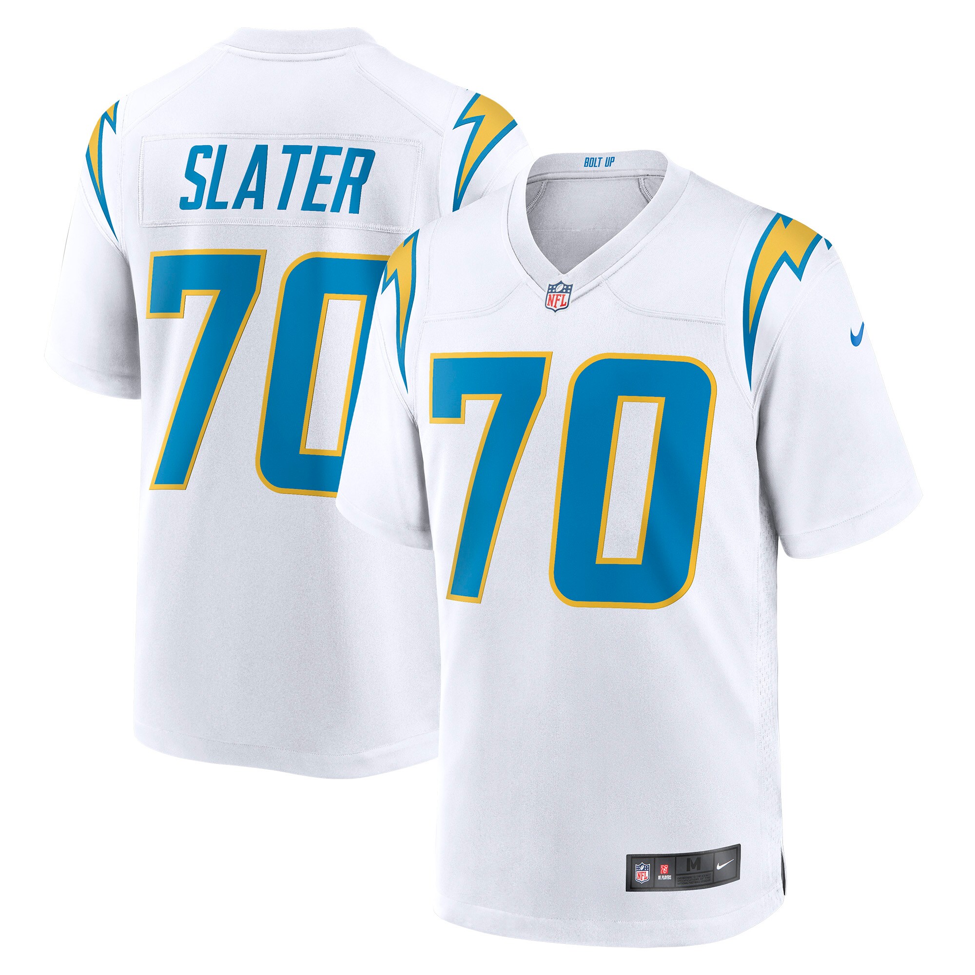 Men's Los Angeles Chargers Rashawn Slater Nike White Game Jersey