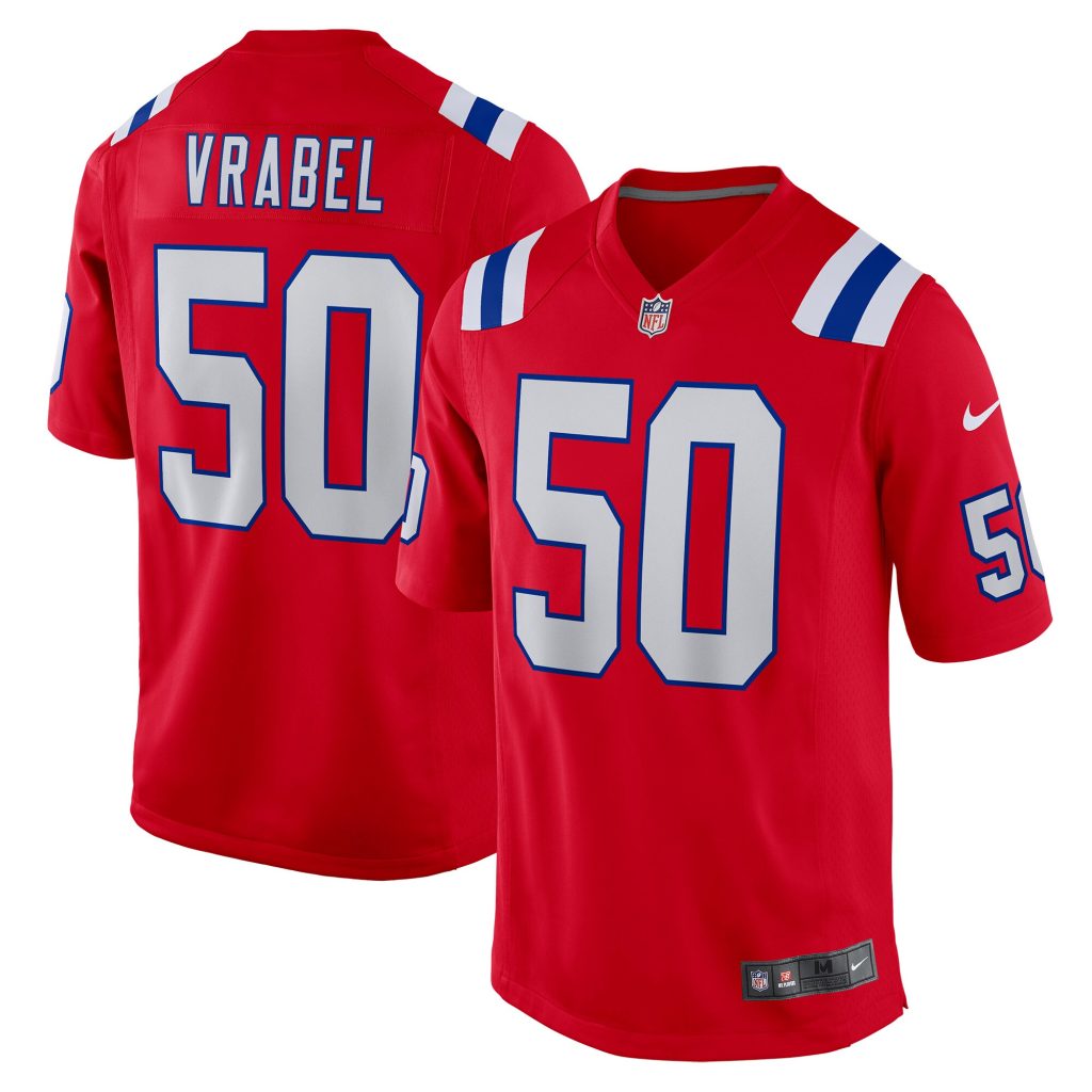 Men's New England Patriots Mike Vrabel Nike Red Retired Player Alternate Game Jersey