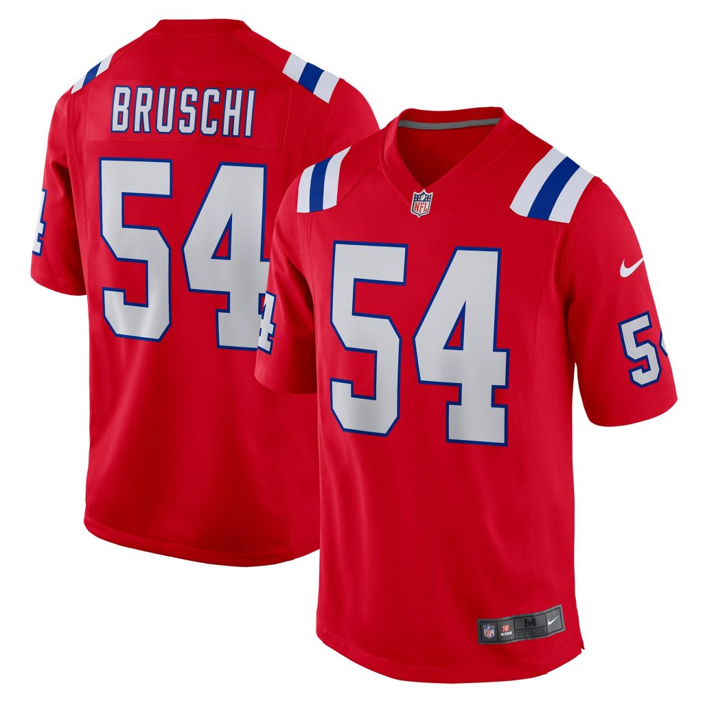 Men's New England Patriots Tedy Bruschi Nike Red Retired Player Alternate Game Jersey
