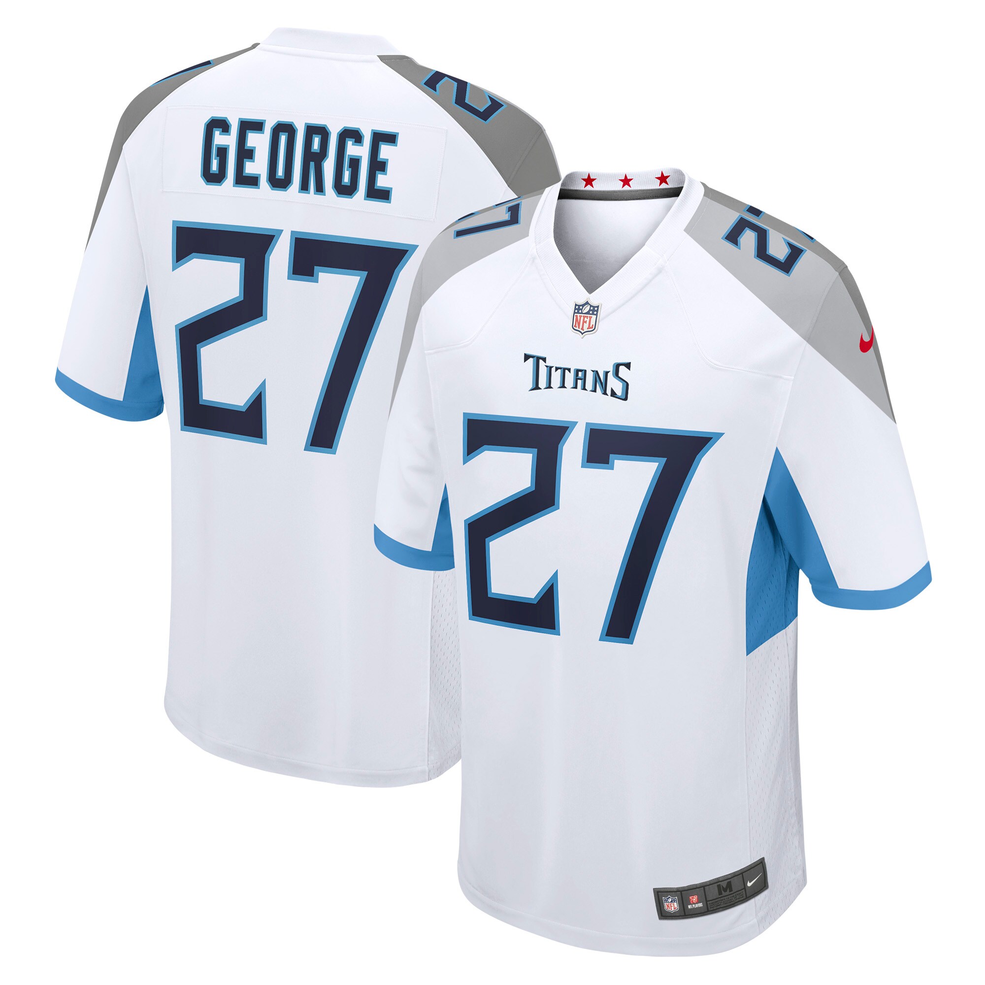 Men's Tennessee Titans Eddie George Nike White Retired Player Game Jersey