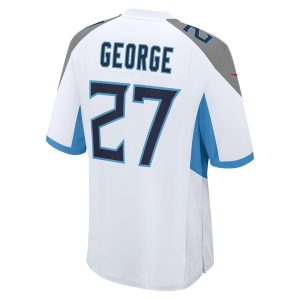 Men's Tennessee Titans Eddie George Nike White Retired Player Game Jersey