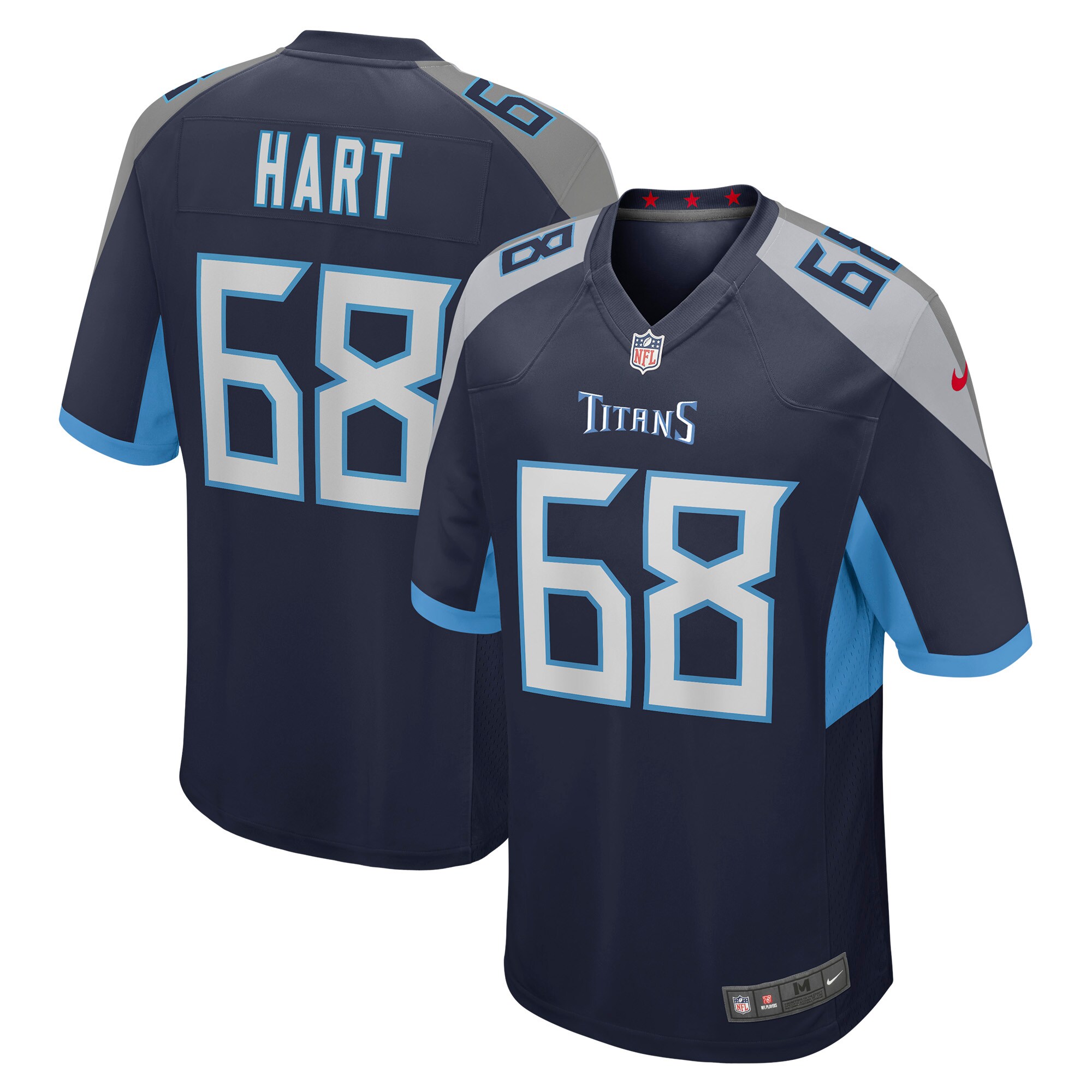 Men's Tennessee Titans Bobby Hart Nike Navy Game Jersey
