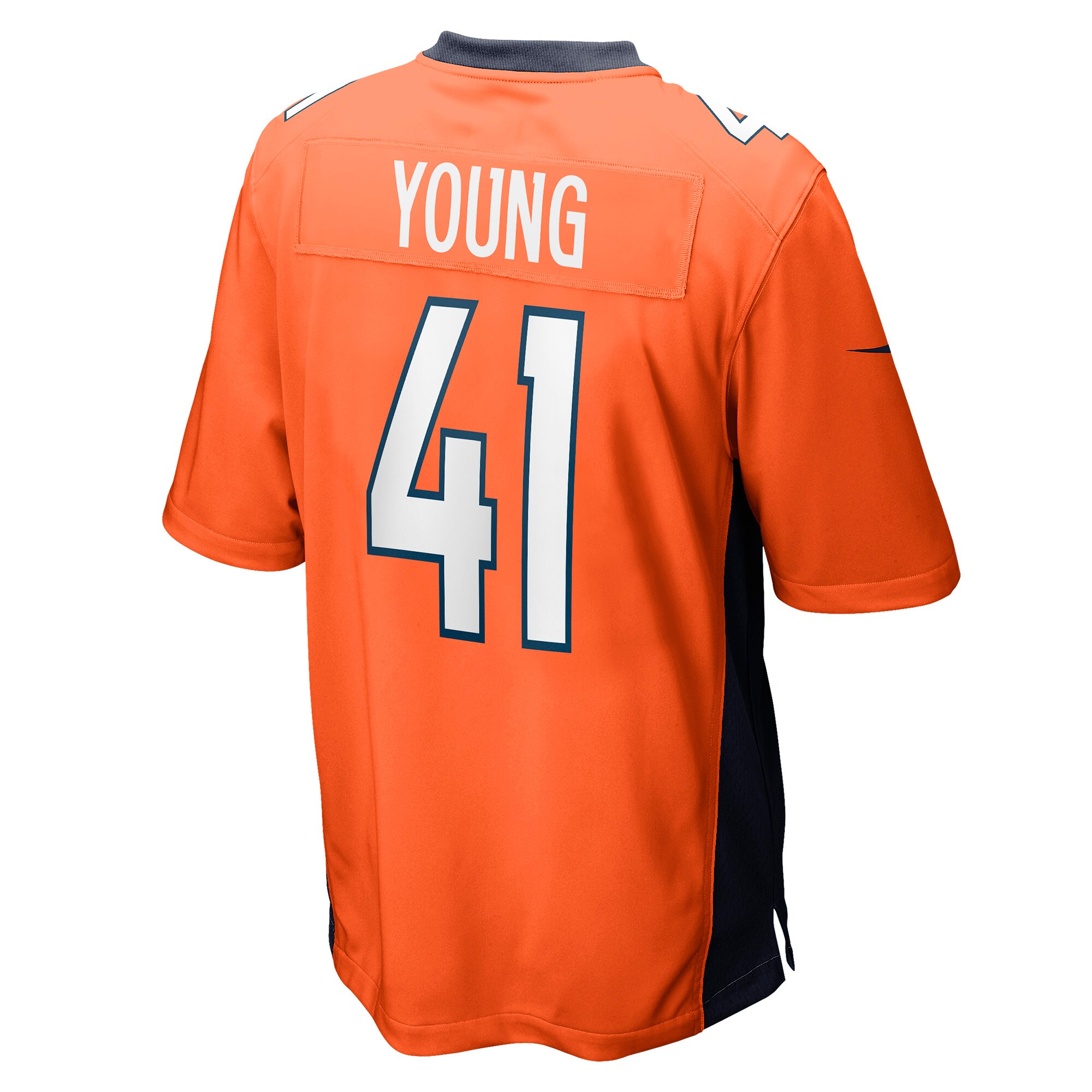 Men's Denver Broncos Kenny Young Nike Orange Game Jersey