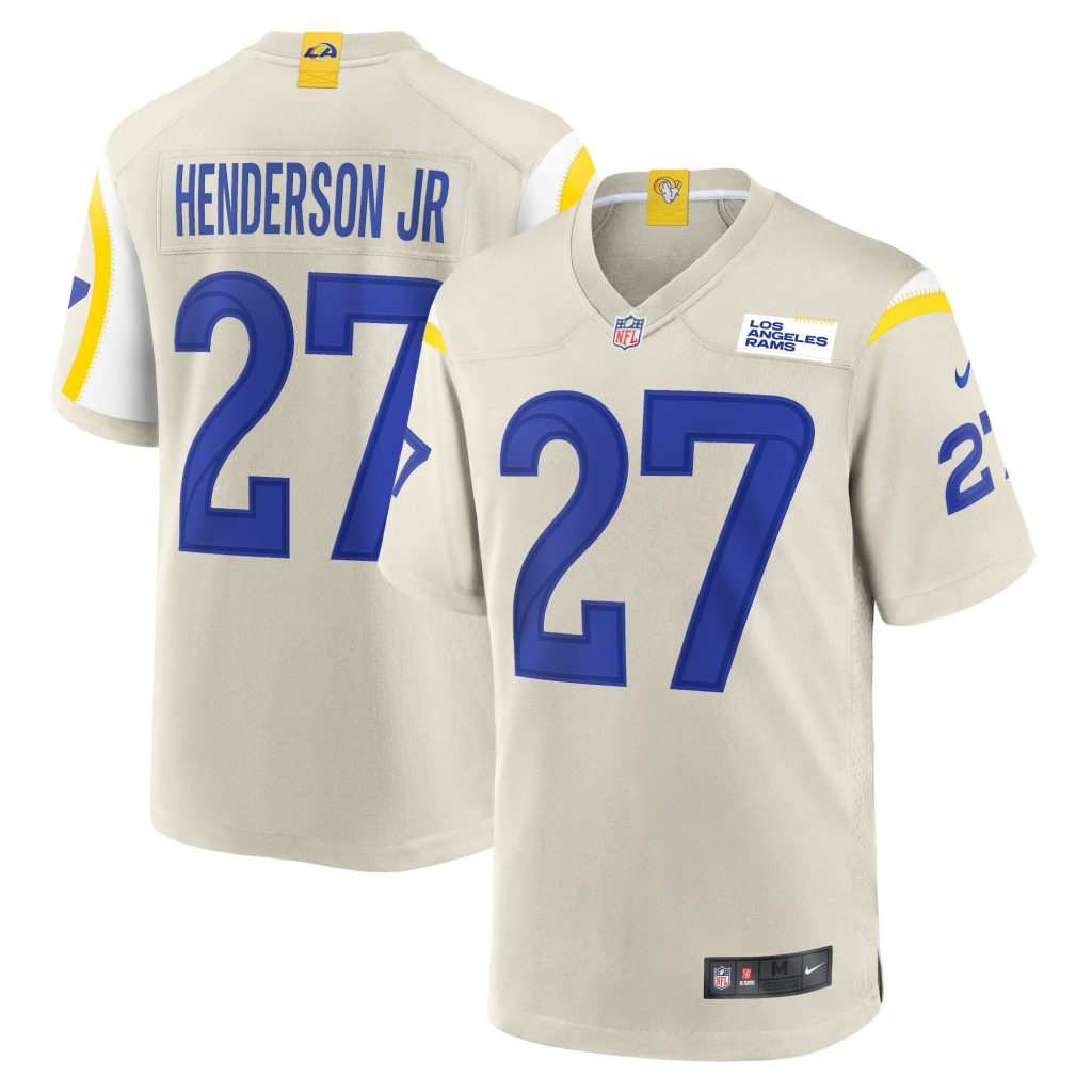Men's Los Angeles Rams Darrell Henderson Jr. Nike Bone Player Game Jersey