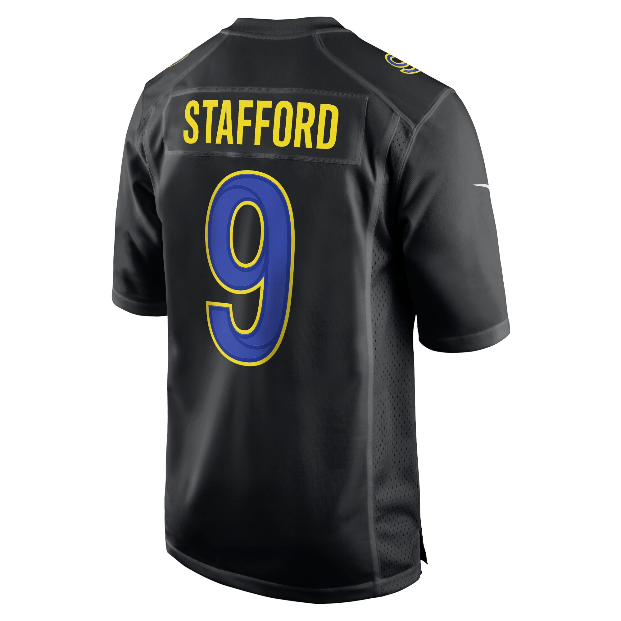 Men's Los Angeles Rams Matthew Stafford Nike Black Super Bowl LVI Game Fashion Jersey