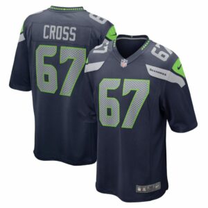 Men's Seattle Seahawks Charles Cross Nike College Navy 2022 NFL Draft First Round Pick Game Jersey