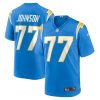 Men's Los Angeles Chargers Zion Johnson Nike Powder Blue 2022 NFL Draft First Round Pick Game Jersey