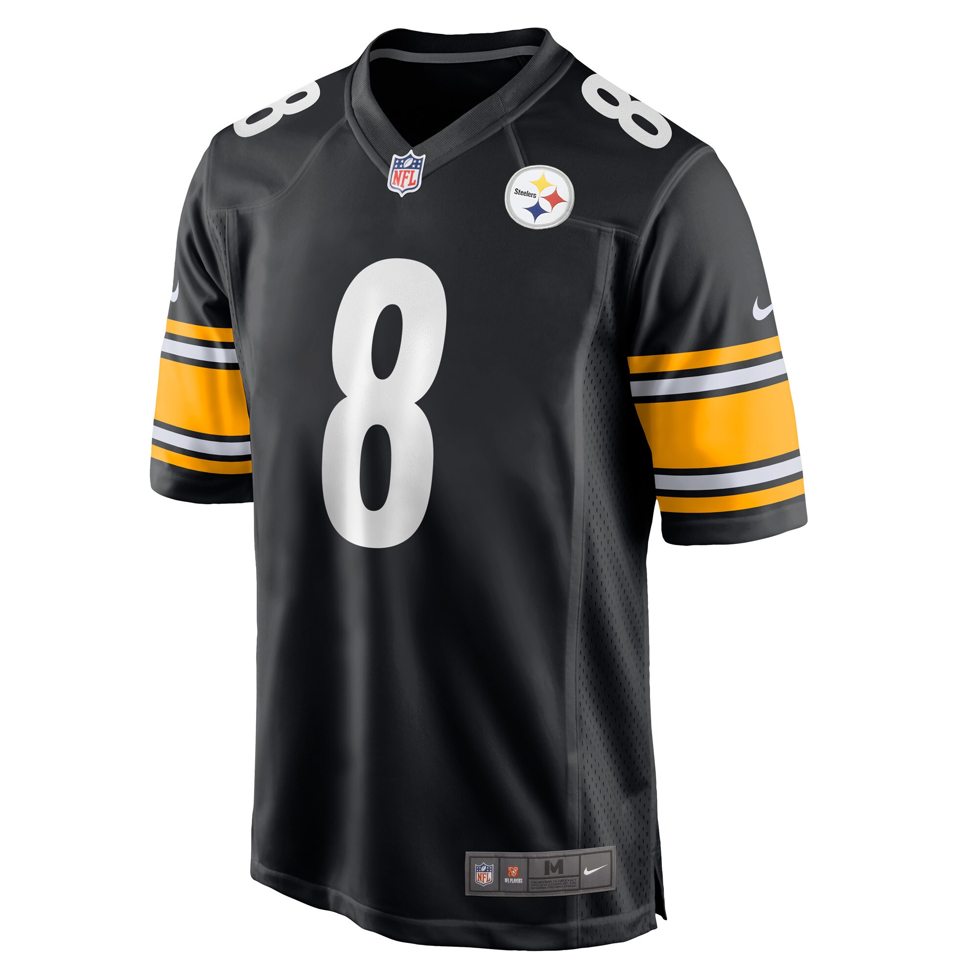 Men's Pittsburgh Steelers Kenny Pickett Nike Black 2022 NFL Draft First Round Pick Game Jersey