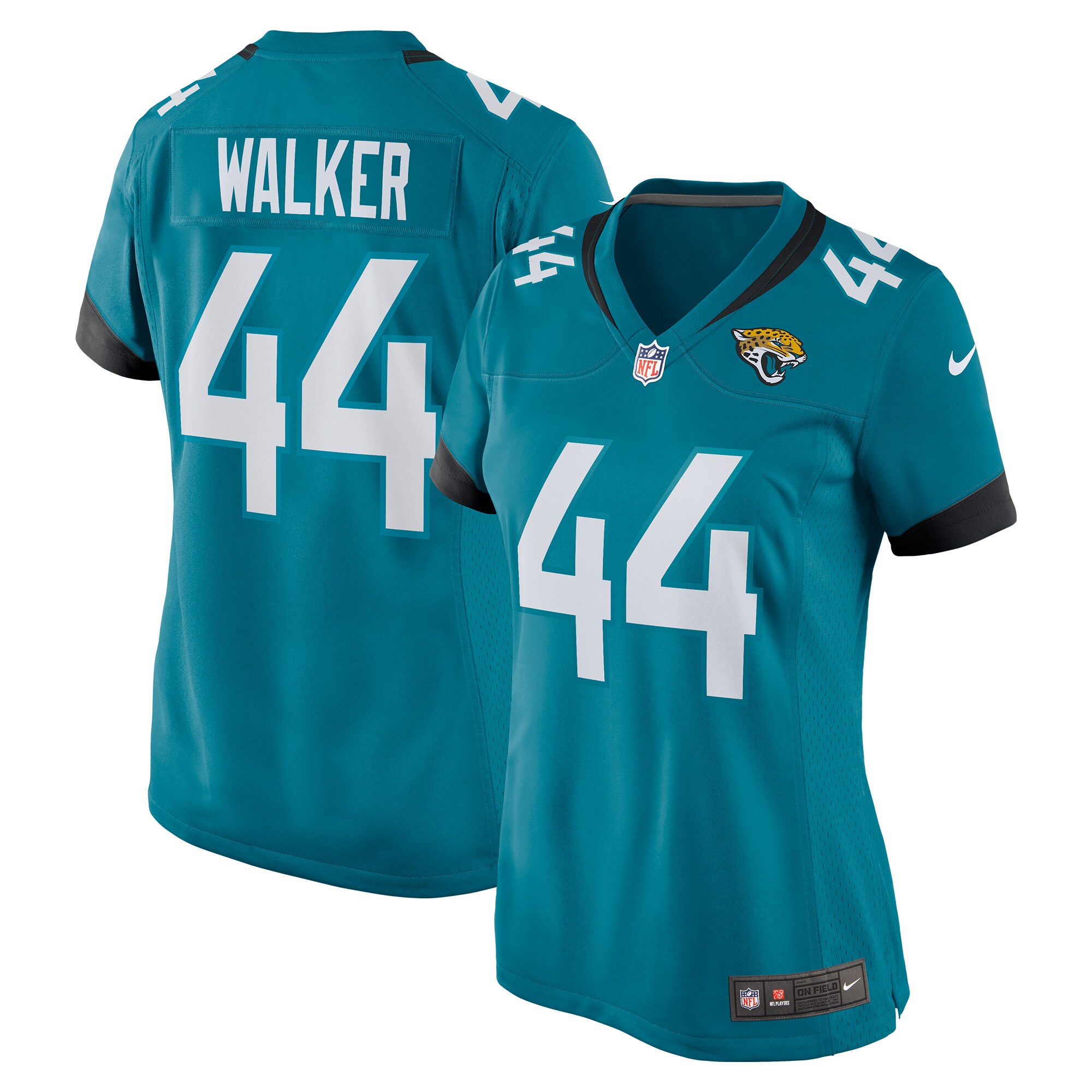 Women's Jacksonville Jaguars Travon Walker Nike Teal 2022 NFL Draft First Round Pick Game Jersey
