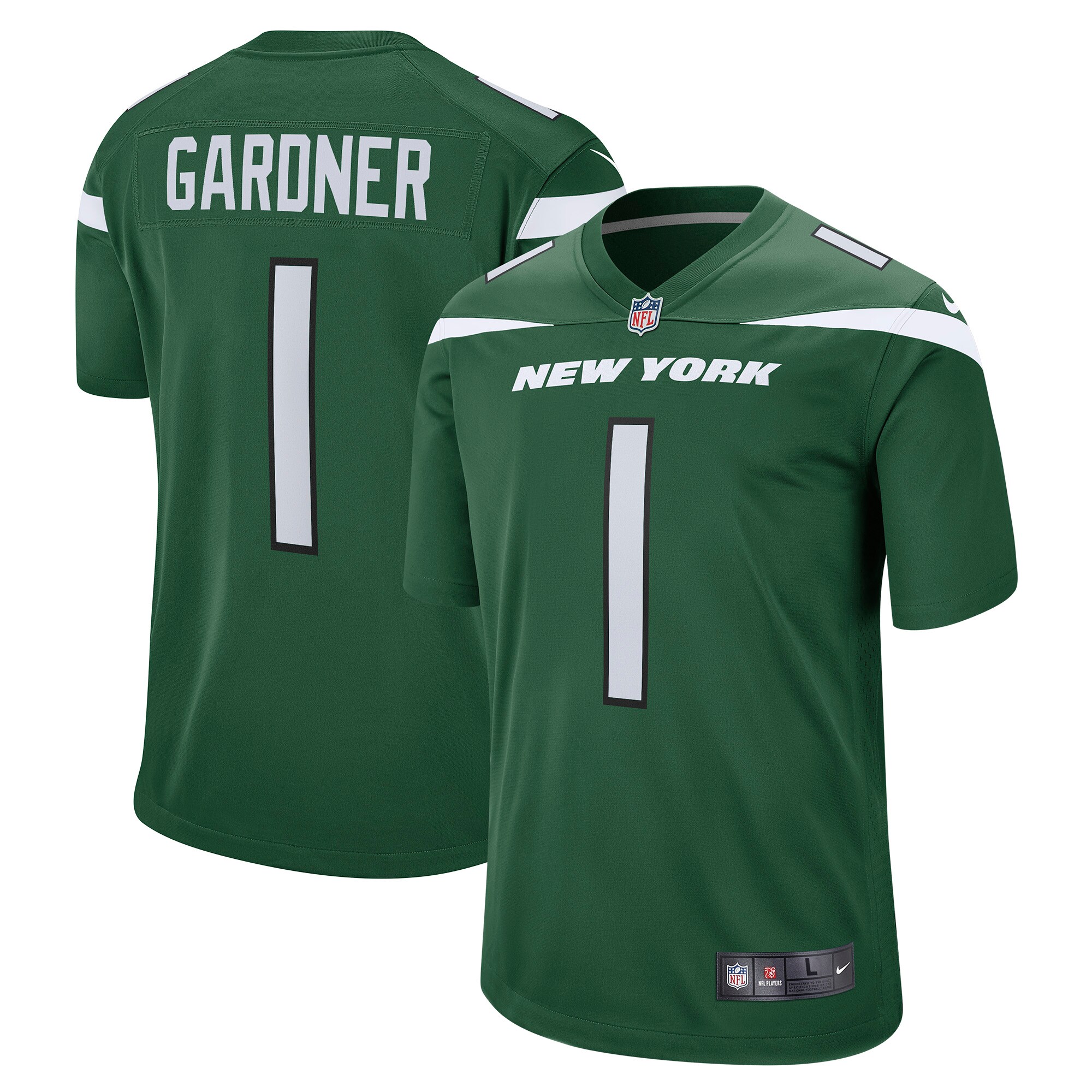 Youth New York Jets Ahmad Sauce Gardner Nike Gotham Green 2022 NFL Draft First Round Pick Game Jersey