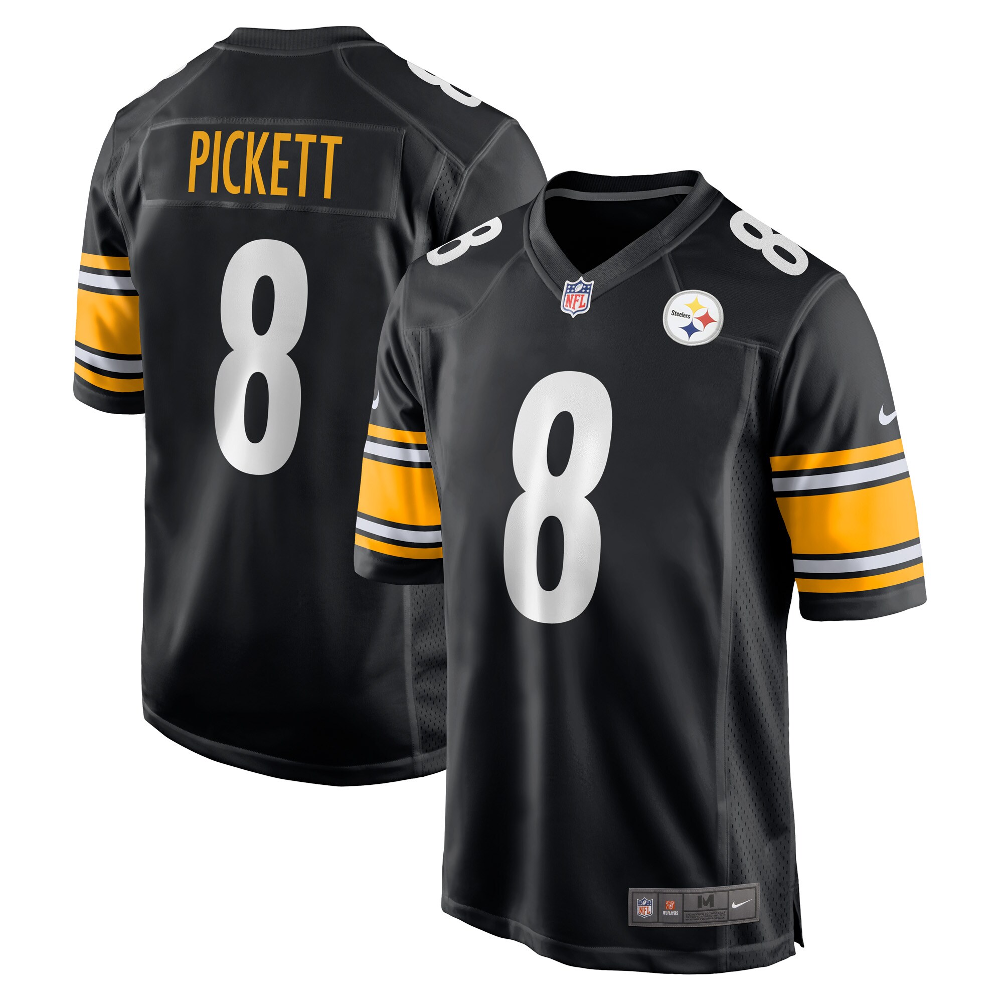 Youth Pittsburgh Steelers Kenny Pickett Nike Black 2022 NFL Draft First Round Pick Game Jersey
