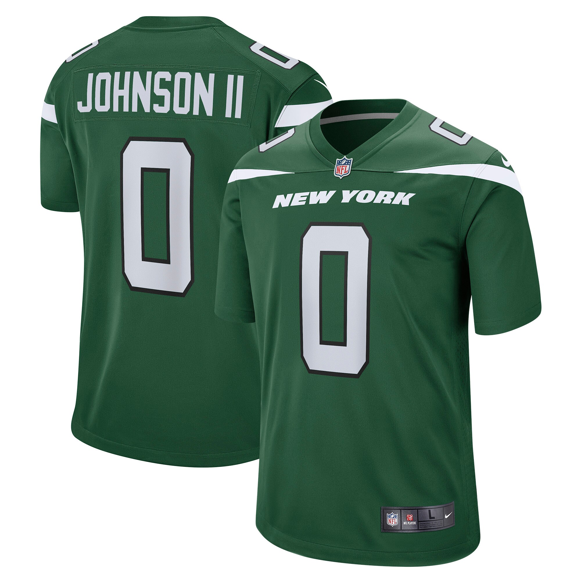 Men's New York Jets Jermaine Johnson II Nike Gotham Green 2022 NFL 