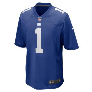 Men's New York Giants Evan Neal Nike Royal 2022 NFL Draft First Round Pick Player Game Jersey