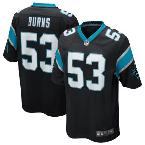 Men's Carolina Panthers Brian Burns Nike Black Game Player Jersey