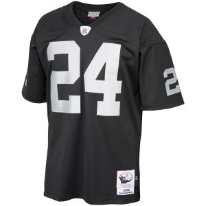 Men's Las Vegas Raiders Charles Woodson Mitchell & Ness Black 2002 Authentic Throwback Retired Player Jersey
