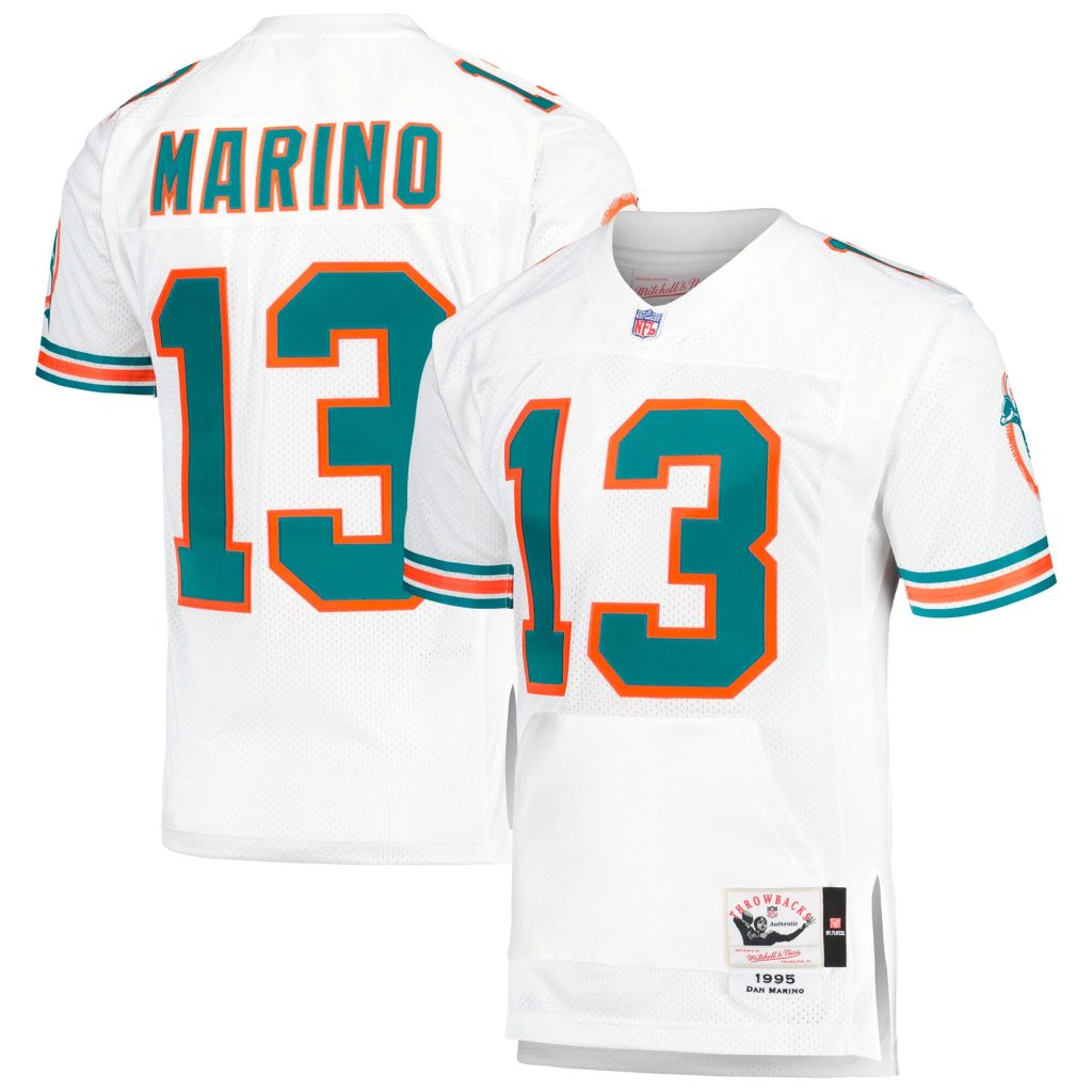 Dan Marino Miami Dolphins 1995 Mitchell & Ness Authentic Throwback Retired Player Jersey - White