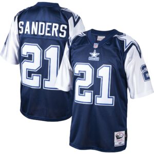 Deion Sanders Dallas Cowboys 1995 Mitchell & Ness Authentic Throwback Retired Player Jersey - Navy