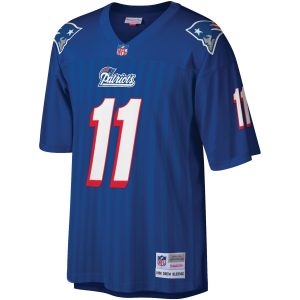 Men's New England Patriots Drew Bledsoe Mitchell & Ness Royal Legacy Replica Jersey
