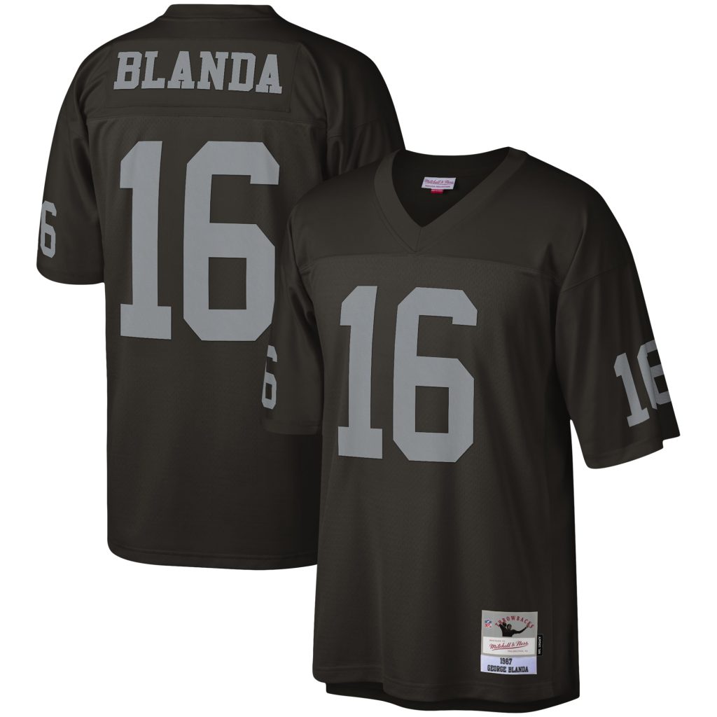 George Blanda Las Vegas Raiders Mitchell & Ness Legacy Replica Jersey - Black