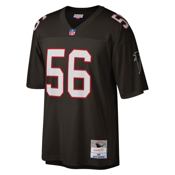 Men's Mitchell & Ness Keith Brooking Black Atlanta Falcons Retired Player Legacy Replica Jersey