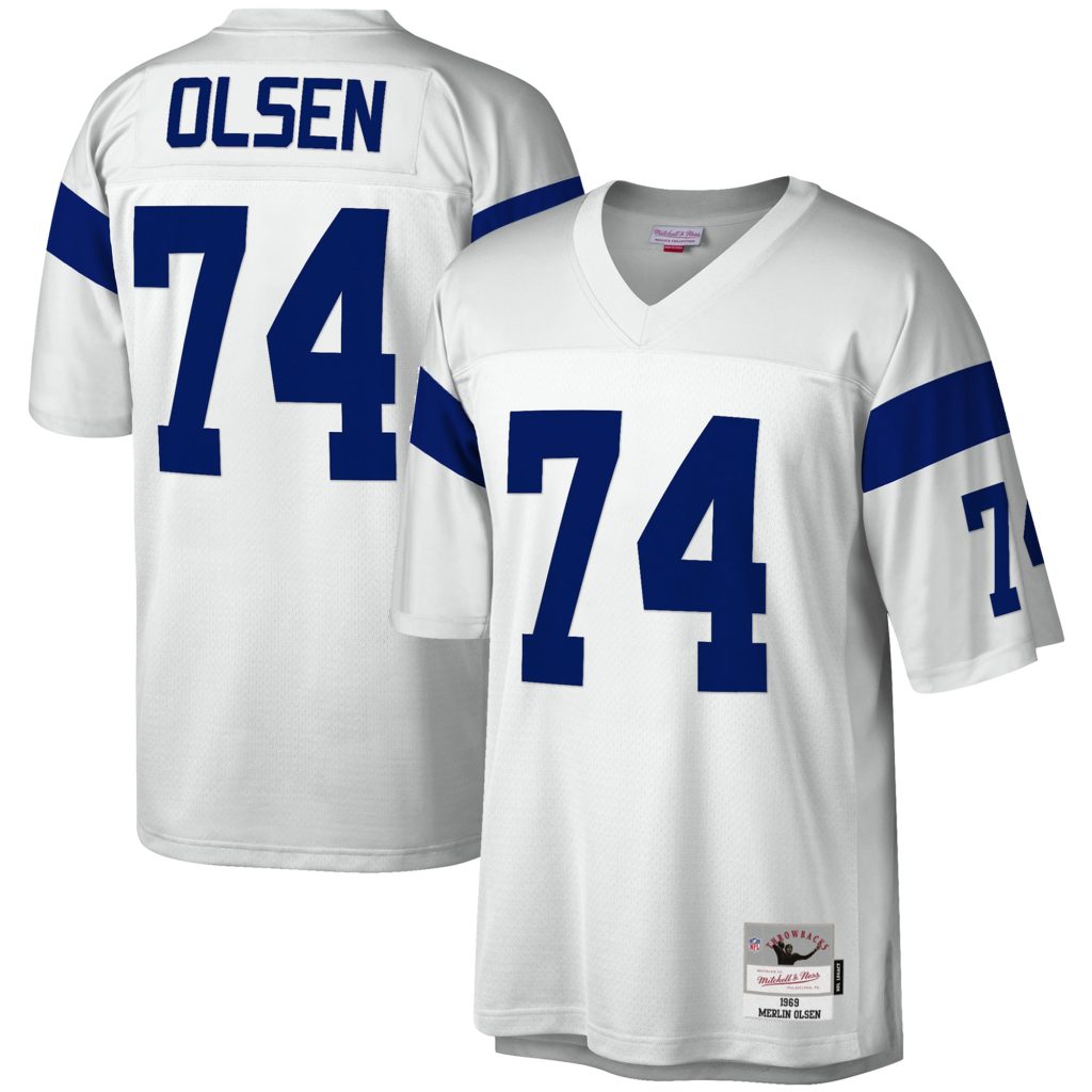 Merlin Olsen Los Angeles Rams Mitchell & Ness Legacy Replica Jersey - White