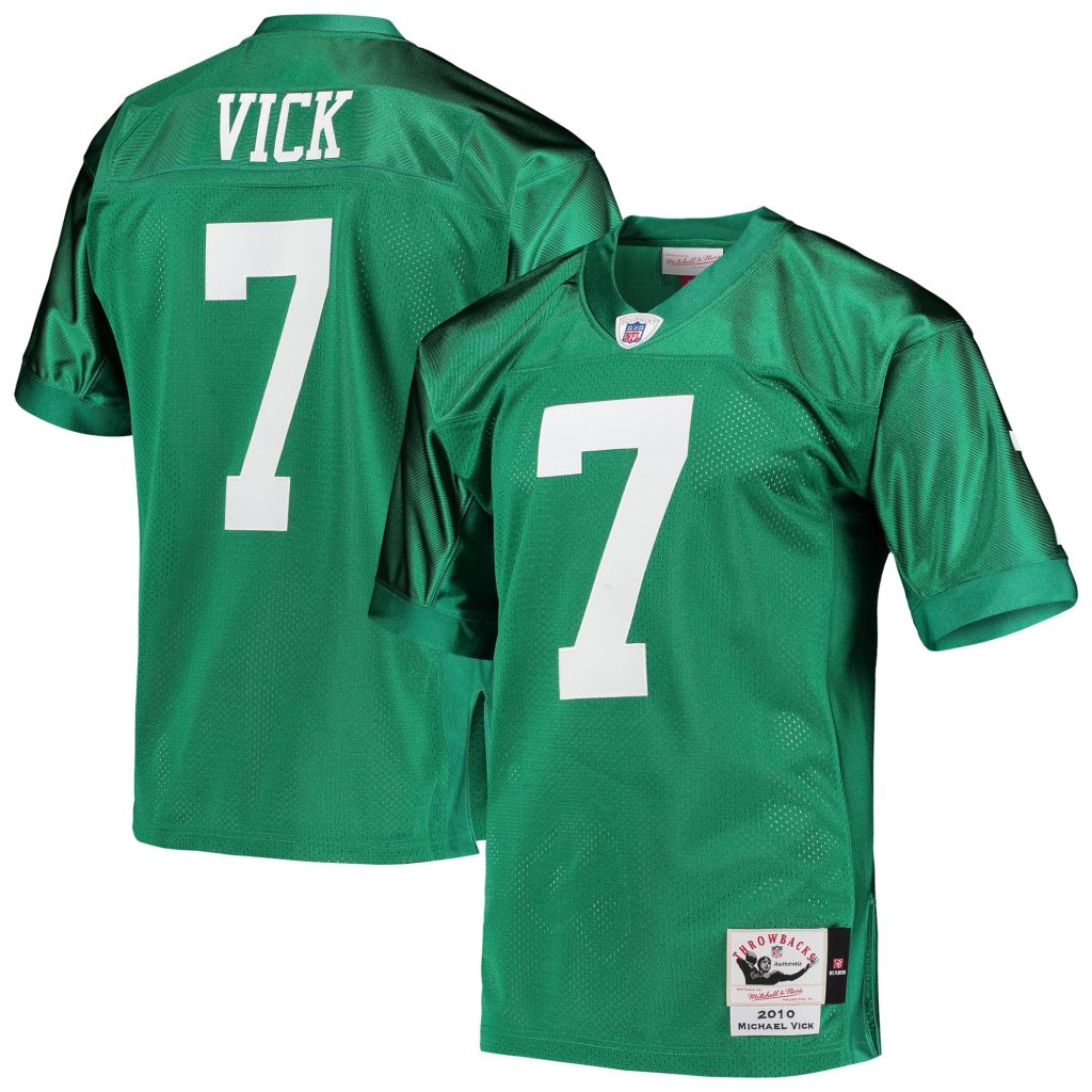 Michael Vick Philadelphia Eagles 2010 Mitchell & Ness Authentic Throwback Retired Player Jersey - Kelly Green