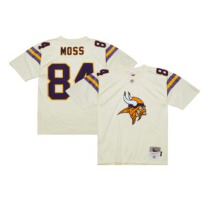 Randy Moss Minnesota Vikings Mitchell & Ness Chainstitch Legacy Jersey - Cream