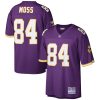Men's Mitchell & Ness Randy Moss Purple Minnesota Vikings Retired Player Legacy Replica Jersey