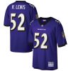 Men's Baltimore Ravens Ray Lewis Mitchell & Ness Purple Big & Tall 2000 Retired Player Replica Jersey