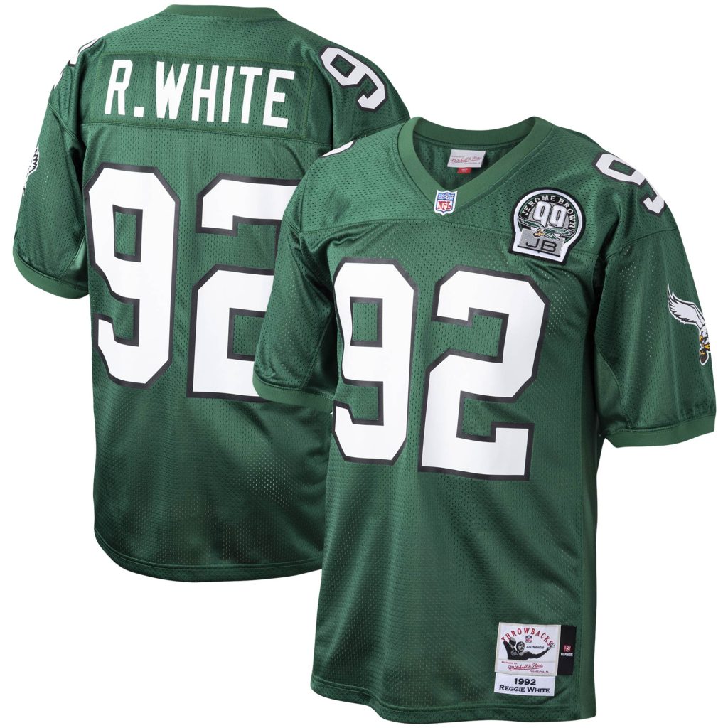 Reggie White Philadelphia Eagles Mitchell & Ness Authentic Throwback Retired Player Jersey - Green