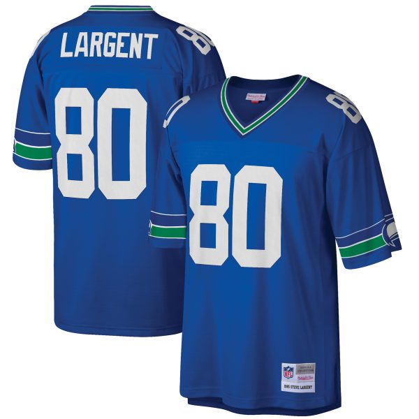 Men's Mitchell & Ness Steve Largent Blue Seattle Seahawks Retired Player Legacy Replica Jersey