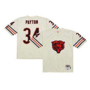 Walter Payton Chicago Bears Mitchell & Ness Chainstitch Legacy Jersey - Cream
