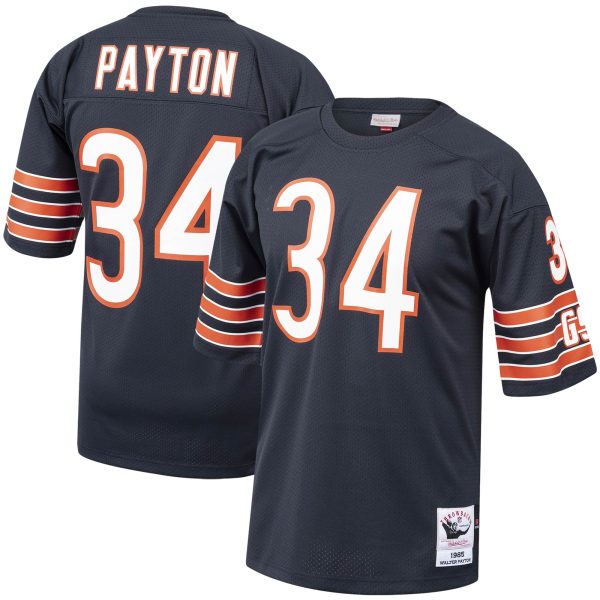 Men's Chicago Bears Walter Payton Mitchell & Ness Navy 1985 Authentic Throwback Retired Player Jersey
