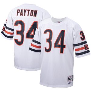 Men's Chicago Bears Walter Payton Mitchell & Ness White Big & Tall 1985 Retired Player Replica Jersey