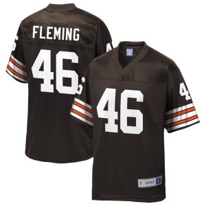 Men's Cleveland Browns Don Fleming NFL Pro Line Brown Retired Player Jersey