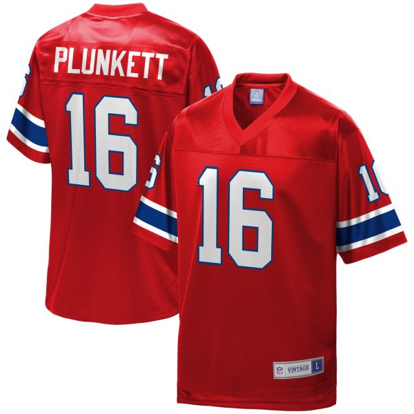 Men's New England Patriots Jim Plunkett NFL Pro Line Red Retired Player Jersey
