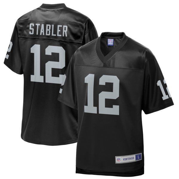 Men's Las Vegas Raiders Ken Stabler NFL Pro Line Black Retired Team Player Jersey