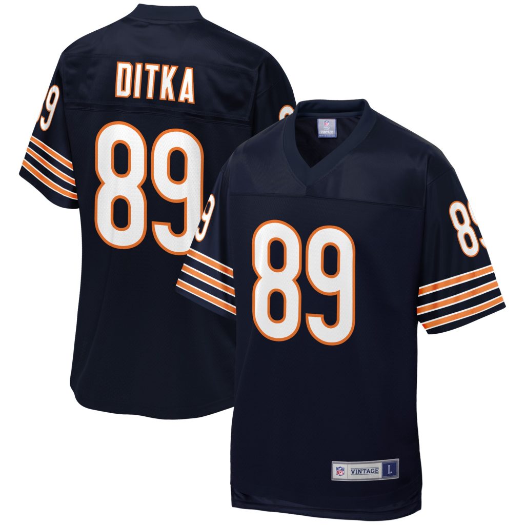 Men's Chicago Bears Mike Ditka NFL Pro Line Navy Retired Player Jersey
